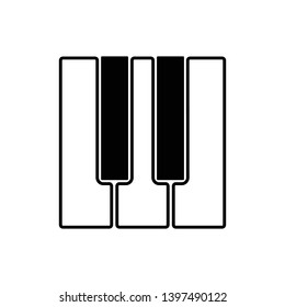 Piano Key Icon Vector Template