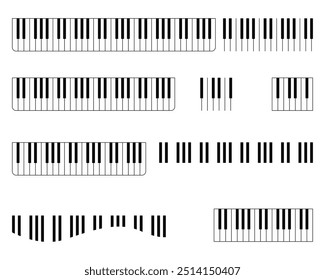 Piano key, keyboard. Piano. Musical instrument. Synthesizer. Vector, Vector illustration