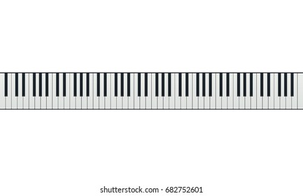 piano keyboard 88 keys vector illustration 