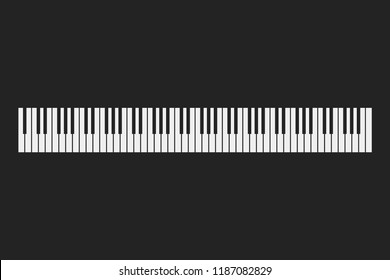 Piano keyboard back