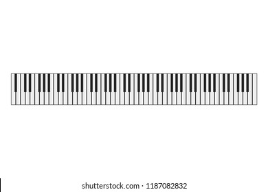 Piano keyboard back