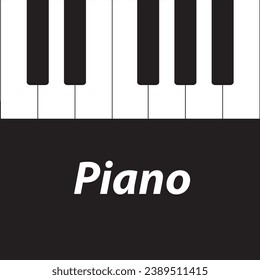 Piano keyboard background abstract illustration. Vector flat music concept.