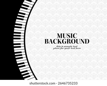 Piano keyboard classical background illustration