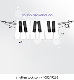 Piano keyboard concept background