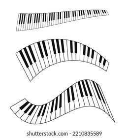 Piano keyboard  the concept of musical instruments. Piano icon. Piano symbol vector.
