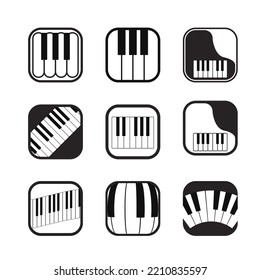 Piano keyboard  the concept of musical instruments. Piano icon. Piano symbol vector.
