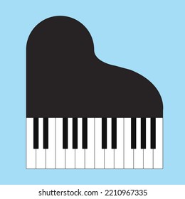 Piano keyboard  the concept of musical instruments. Piano icon. Piano symbol vector.
