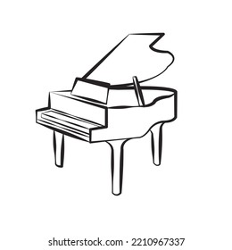 Piano keyboard  the concept of musical instruments. Piano icon. Piano symbol vector.
