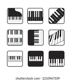 Piano keyboard  the concept of musical instruments. Piano icon. Piano symbol vector.
