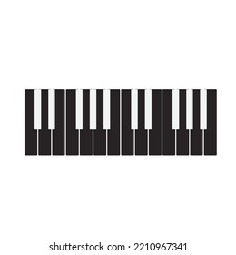 Piano keyboard  the concept of musical instruments. Piano icon. Piano symbol vector.
