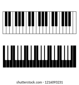 Piano keyboard diagram - piano keyboard layout    on white background vector illustration
