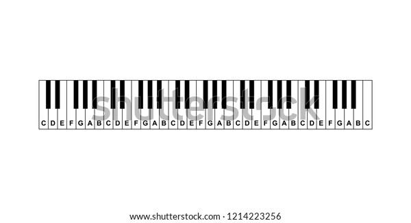 Piano Keyboard Diagram Piano Keyboard Layout: vector de stock (libre de ...