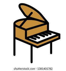 piano and keyboard family icon 