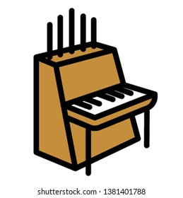 piano and keyboard family icon 