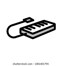 piano and keyboard family icon 