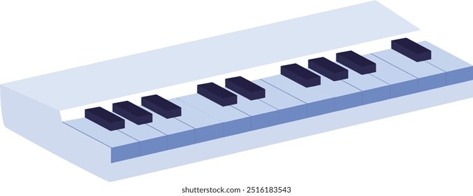 Teclado de piano Ilustración vectorial de icono plana