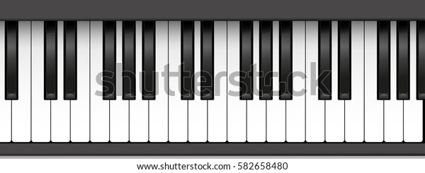 Piano Keyboard Graphic Vector Stock Vector Royalty Free 582658480