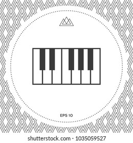 Piano keyboard icon