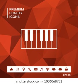 Piano keyboard icon