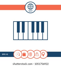 Piano keyboard icon