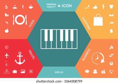 Piano keyboard icon