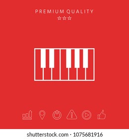 Piano keyboard icon