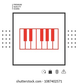Piano keyboard icon