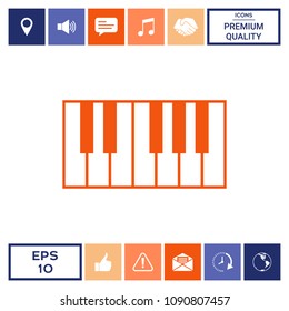 Piano keyboard icon