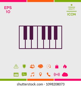 Piano keyboard icon