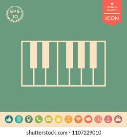 Piano keyboard icon