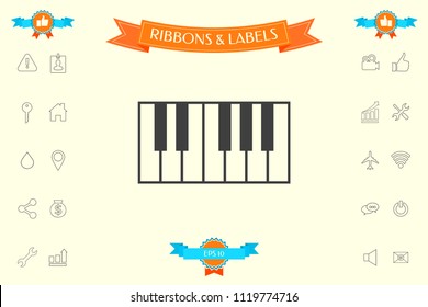 Piano keyboard icon