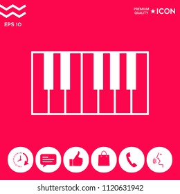 Piano keyboard icon