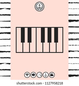 Piano keyboard icon