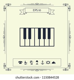 Piano keyboard icon