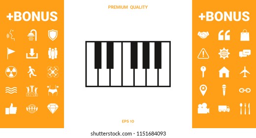 Piano keyboard icon