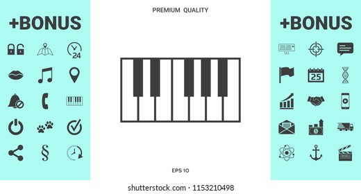 Piano keyboard icon