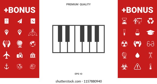 Piano keyboard icon