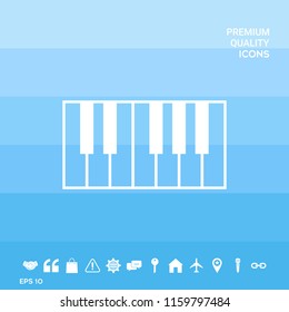 Piano keyboard icon