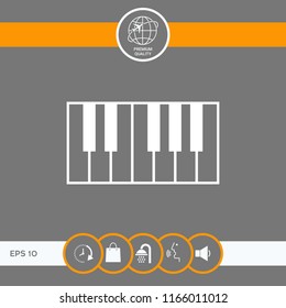 Piano keyboard icon