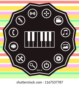 Piano keyboard icon