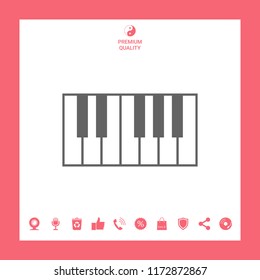 Piano keyboard icon