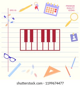 Piano keyboard icon