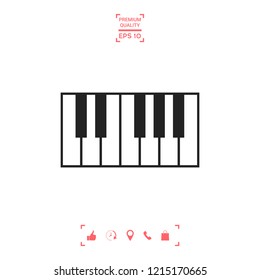 Piano keyboard icon