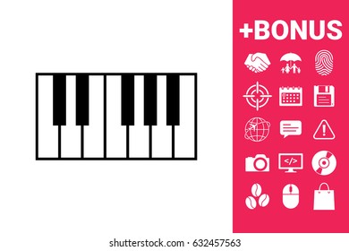 Piano keyboard icon