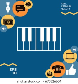 Piano keyboard icon