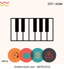 Piano keyboard icon