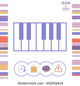 Piano keyboard icon
