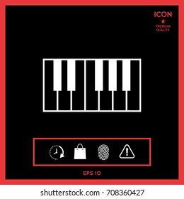 Piano keyboard icon