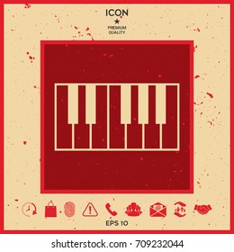 Piano keyboard icon