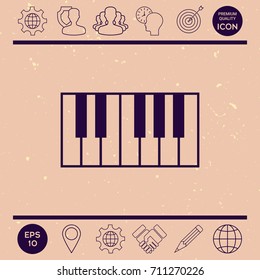 Piano keyboard icon